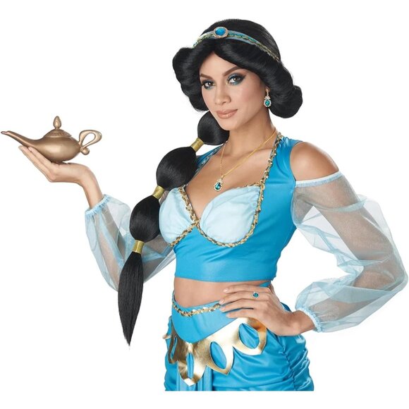 Arabian Princess Costume Jewelry Set Headband Magic Lamp Accessories Halloween - Picture 6 of 6